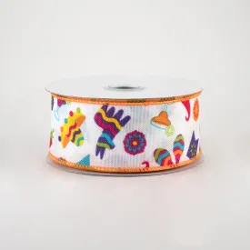 1.5" Fiesta Sombrero, Maracas, Donkey Ribbon (10 Yards)