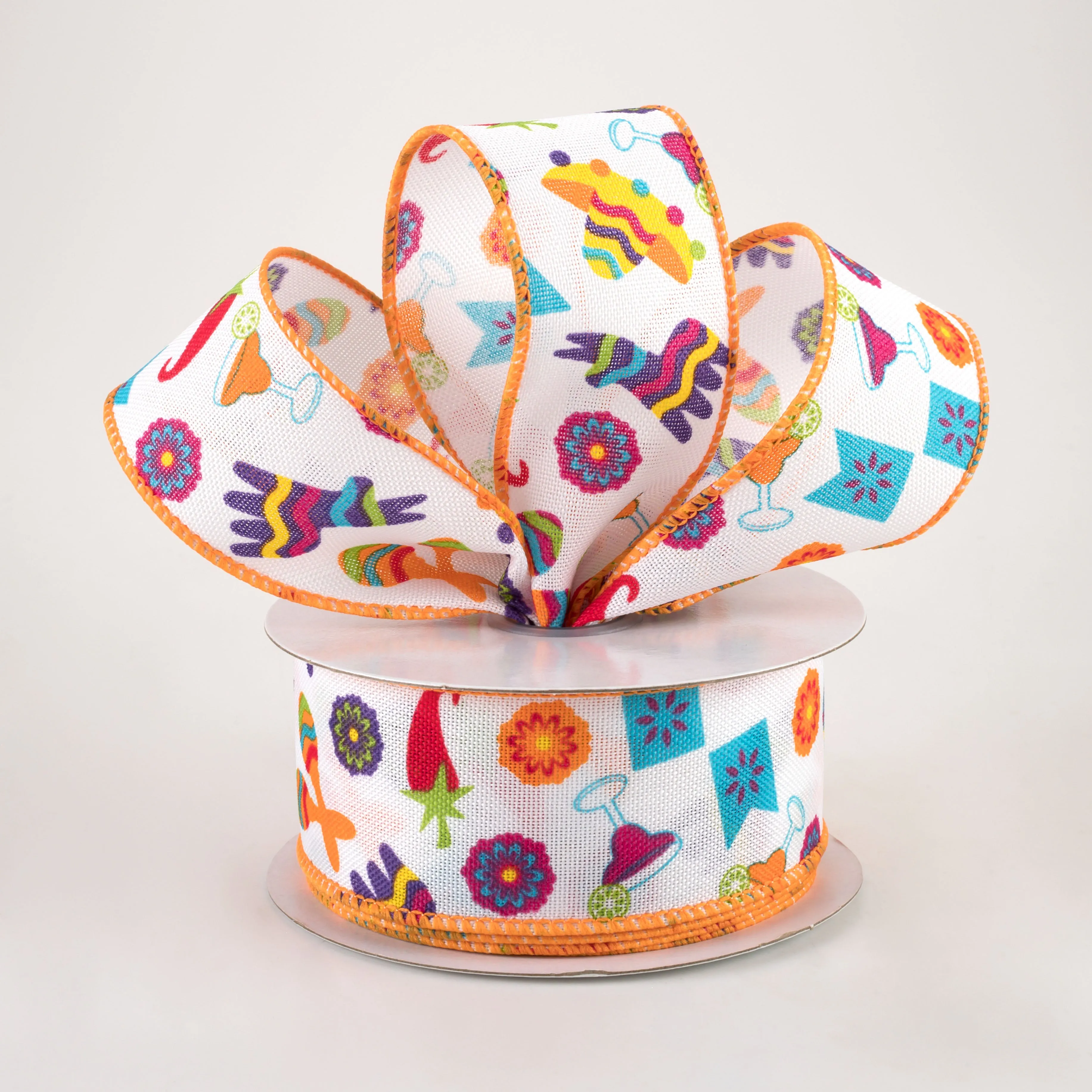 1.5" Fiesta Sombrero, Maracas, Donkey Ribbon (10 Yards)