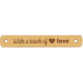 2 Stk. Lederlabel "With a Touch of Love"