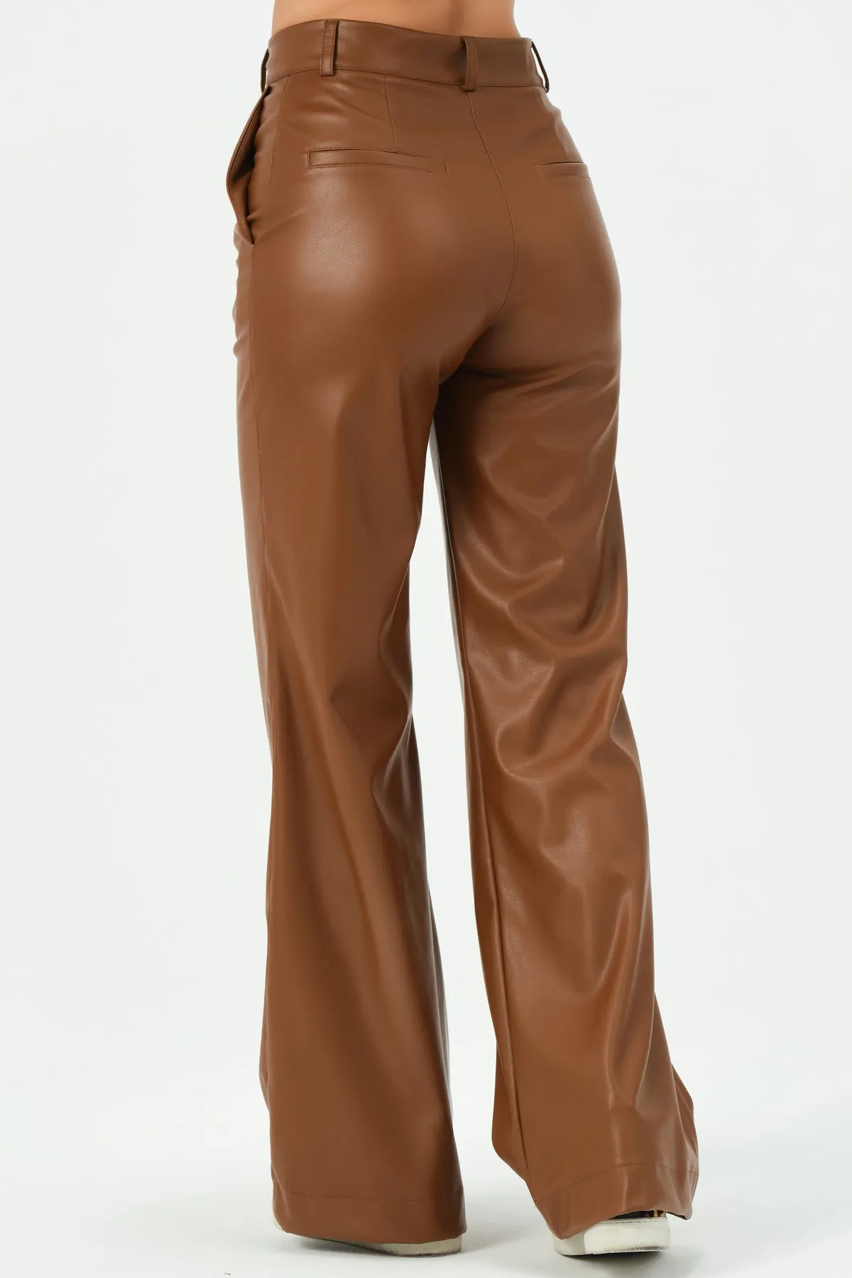 219-Devil Flare Leg Pants Brown