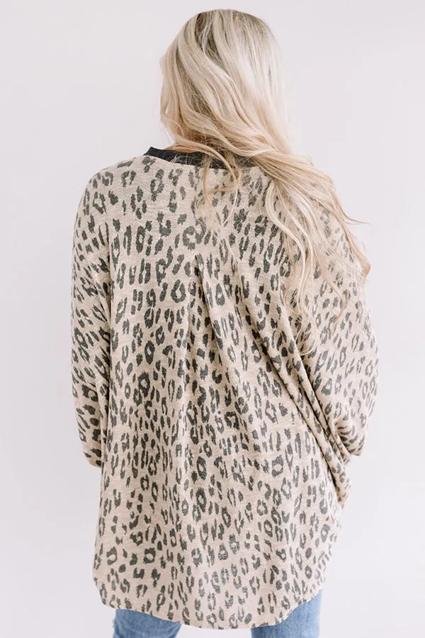 A Chic Peek Leopard Cardigan