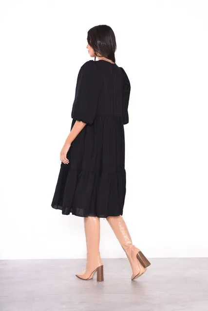 Ameila Midi Dress (Black)