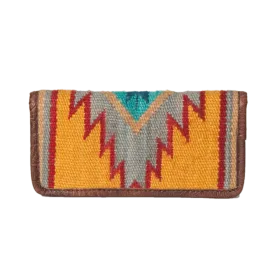 American Darling Weaved Wool Saddle Blanket Leather Wallet ADBG644