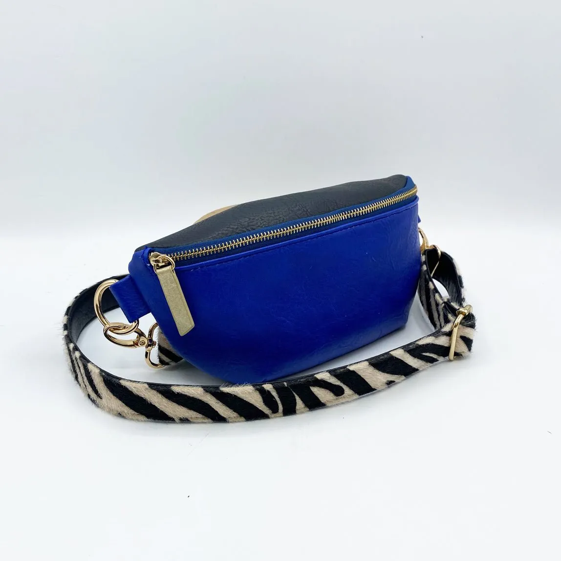 Animal Print Blue Zebra Bum Bag