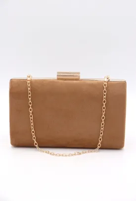 Annika Suede Clutch (Camel)