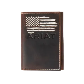 Ariat Distressed American Flag Trifold Wallet A3553934