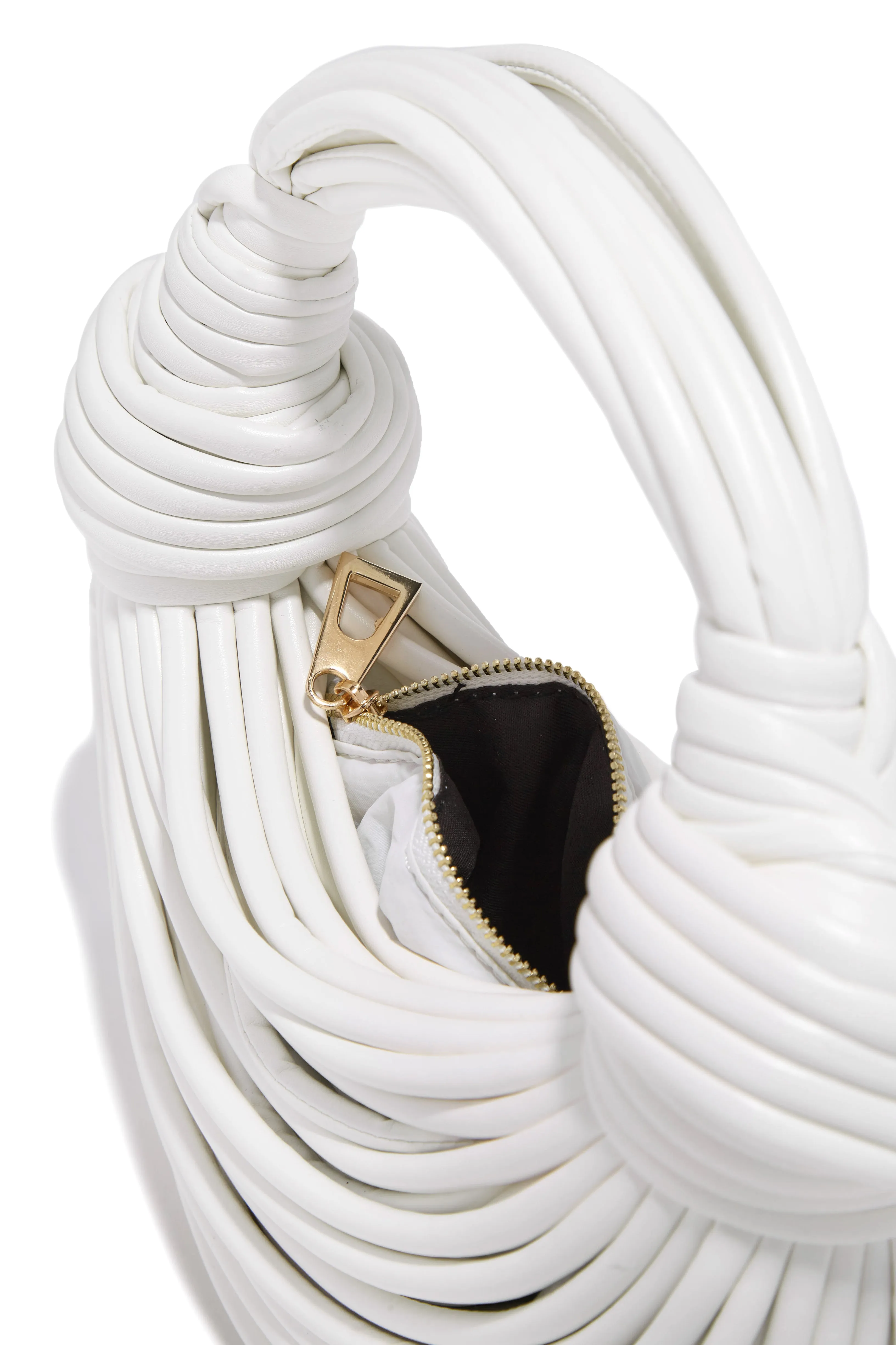 Azelie Double Knot Spaghetti Handbag - White