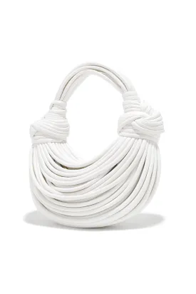 Azelie Double Knot Spaghetti Handbag - White