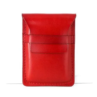 Badass Leather Mens Card Wallet Front Pocket Wallets Small Slim Wallet Change Wallet for Men