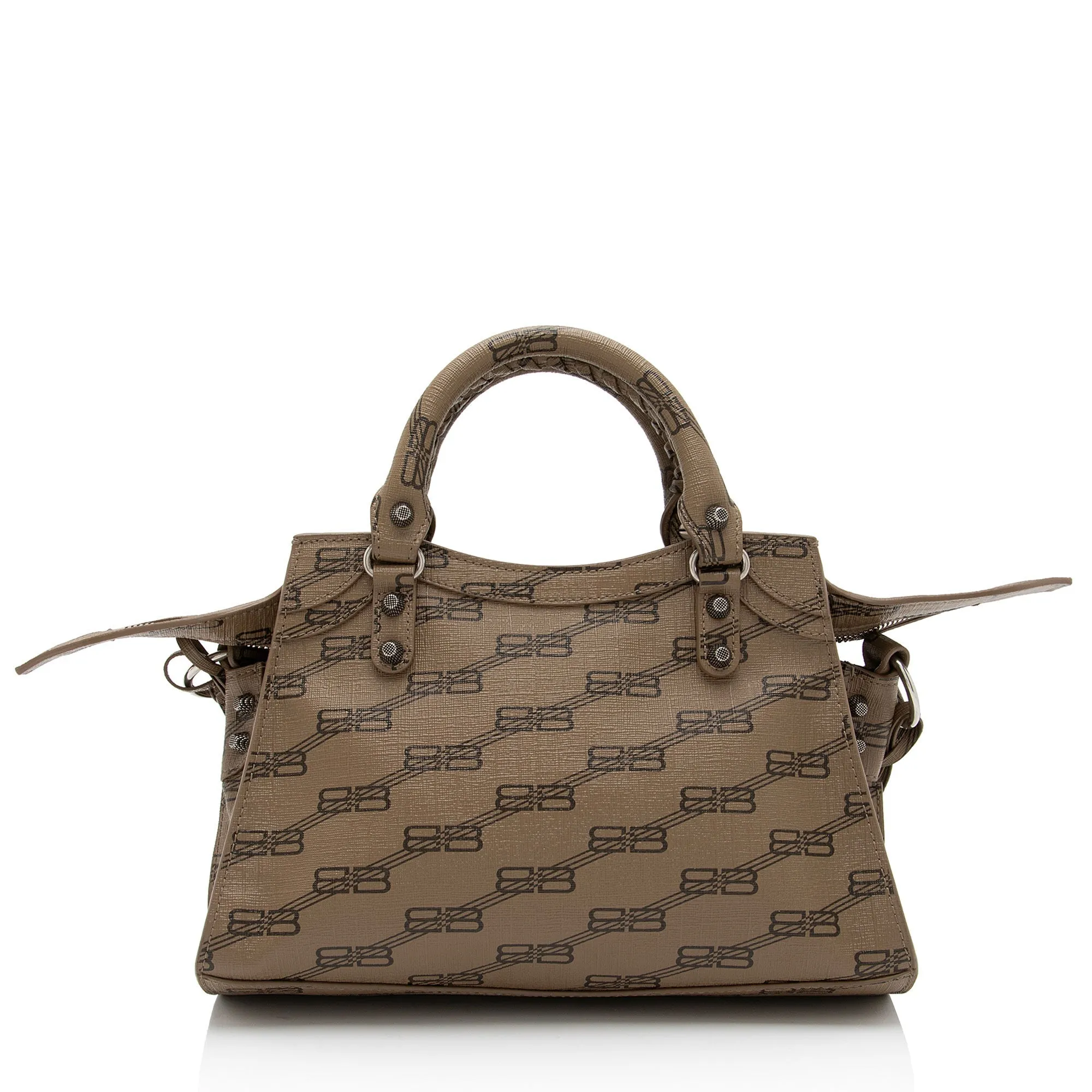 Balenciaga BB Monogram Canvas Signature Neo Cagole City XS Satchel