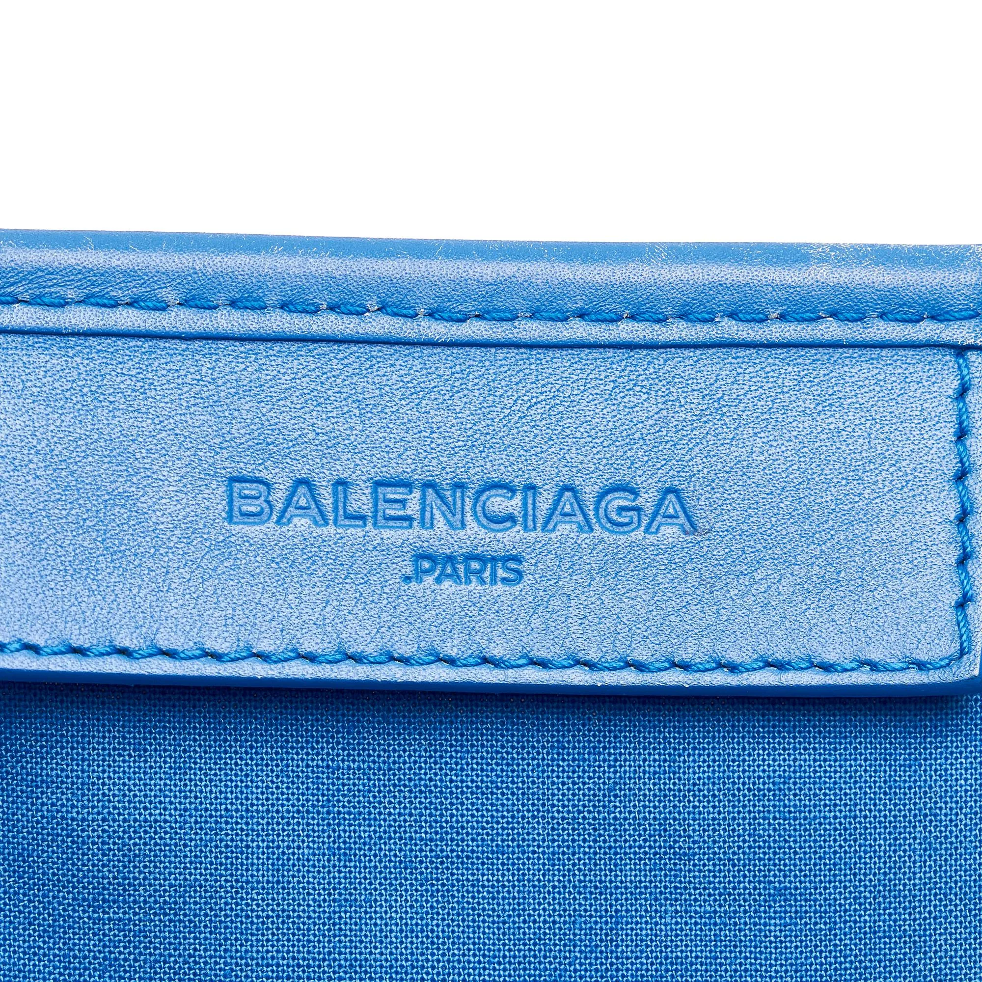 Balenciaga Navy Cabas S Canvas Tote Bag