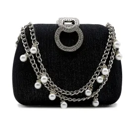 Black Fancy Clutch C00C20235