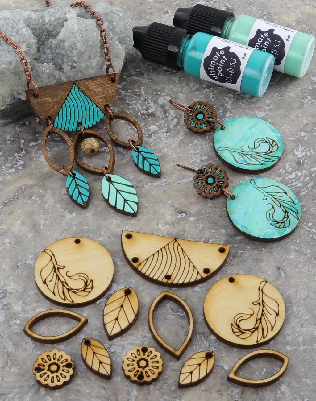 Bohemian Feathers, Jewelry Pop Outs (1 panel, 11pcs/ea)