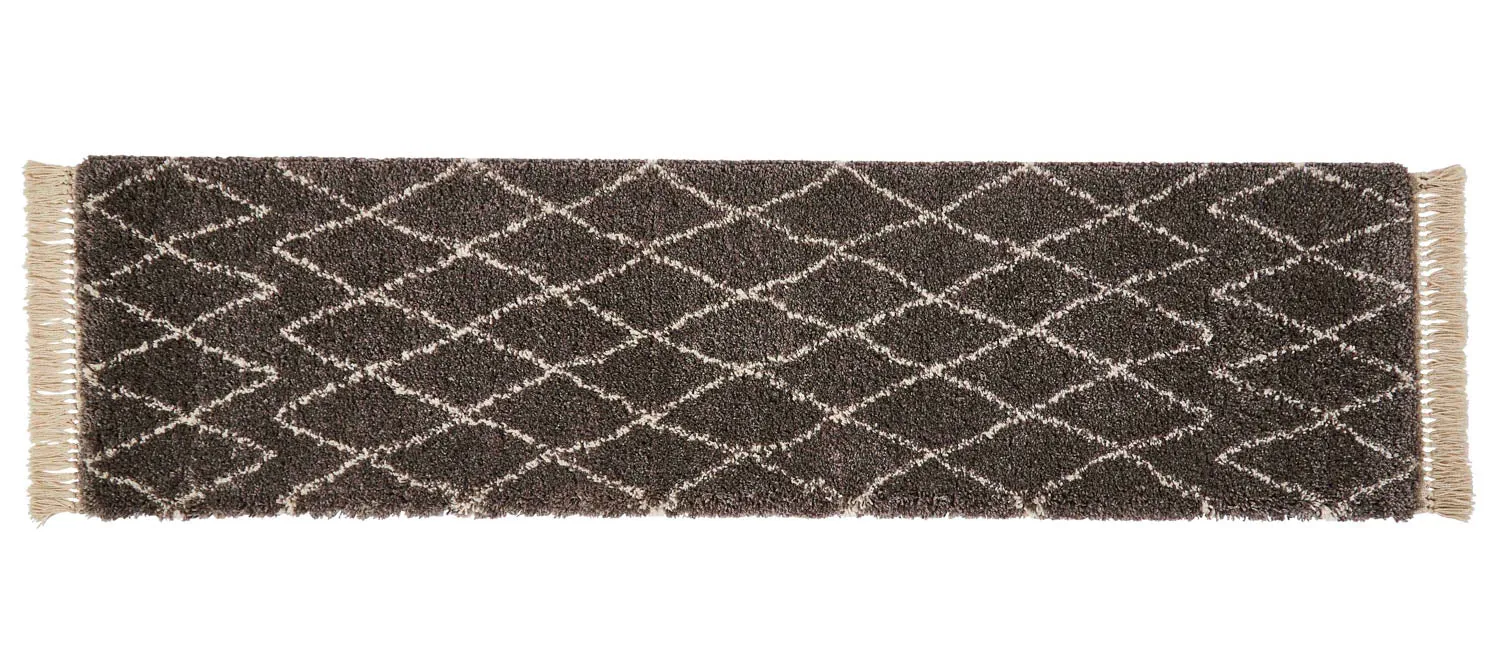 Boho 8280 Grey Runner Rug (60cm x 230cm)