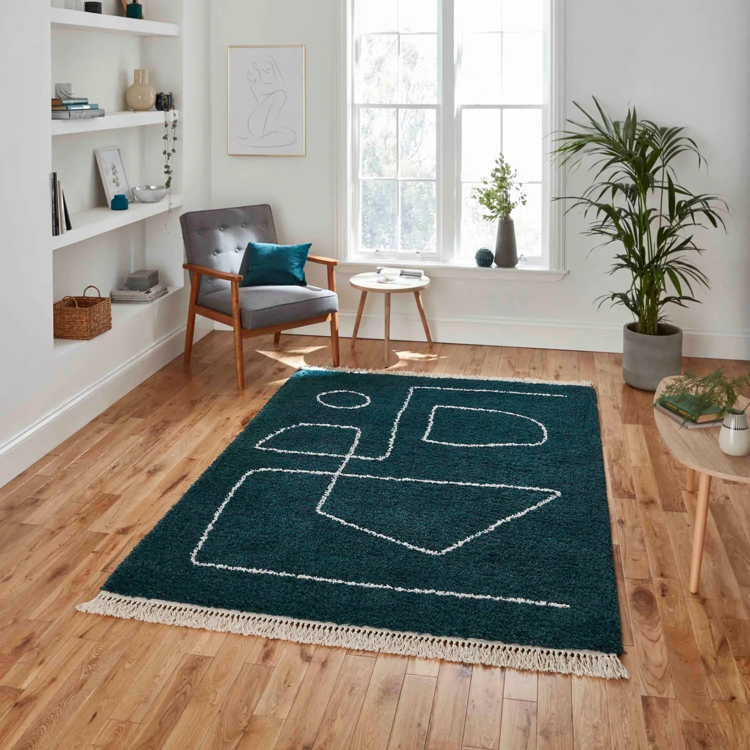 Boho A474 Dark Green Rug