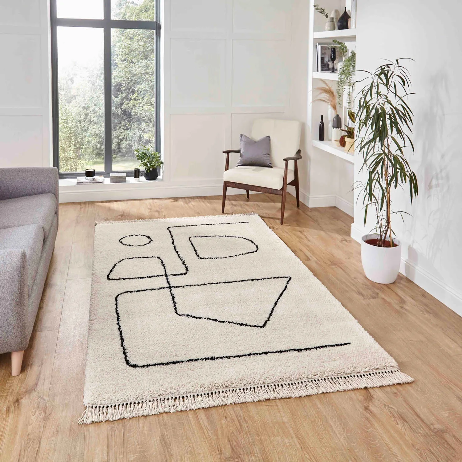 Boho A474 White Rug