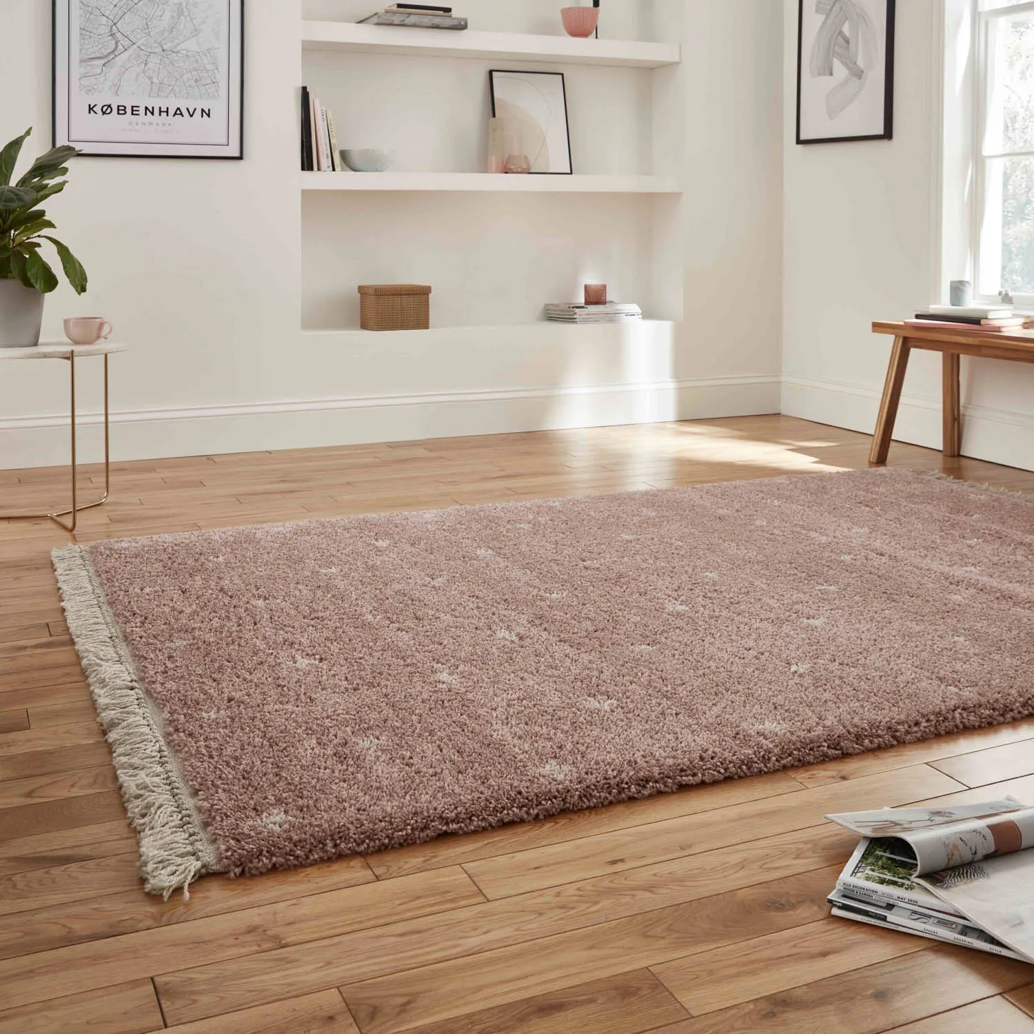 Boho A475 Rose Pink Rug