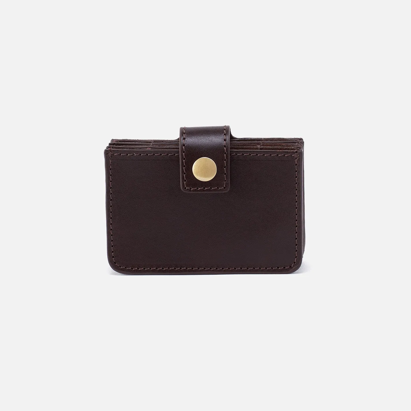 Boswell Credit Card Holder in Aston Leather - Brown