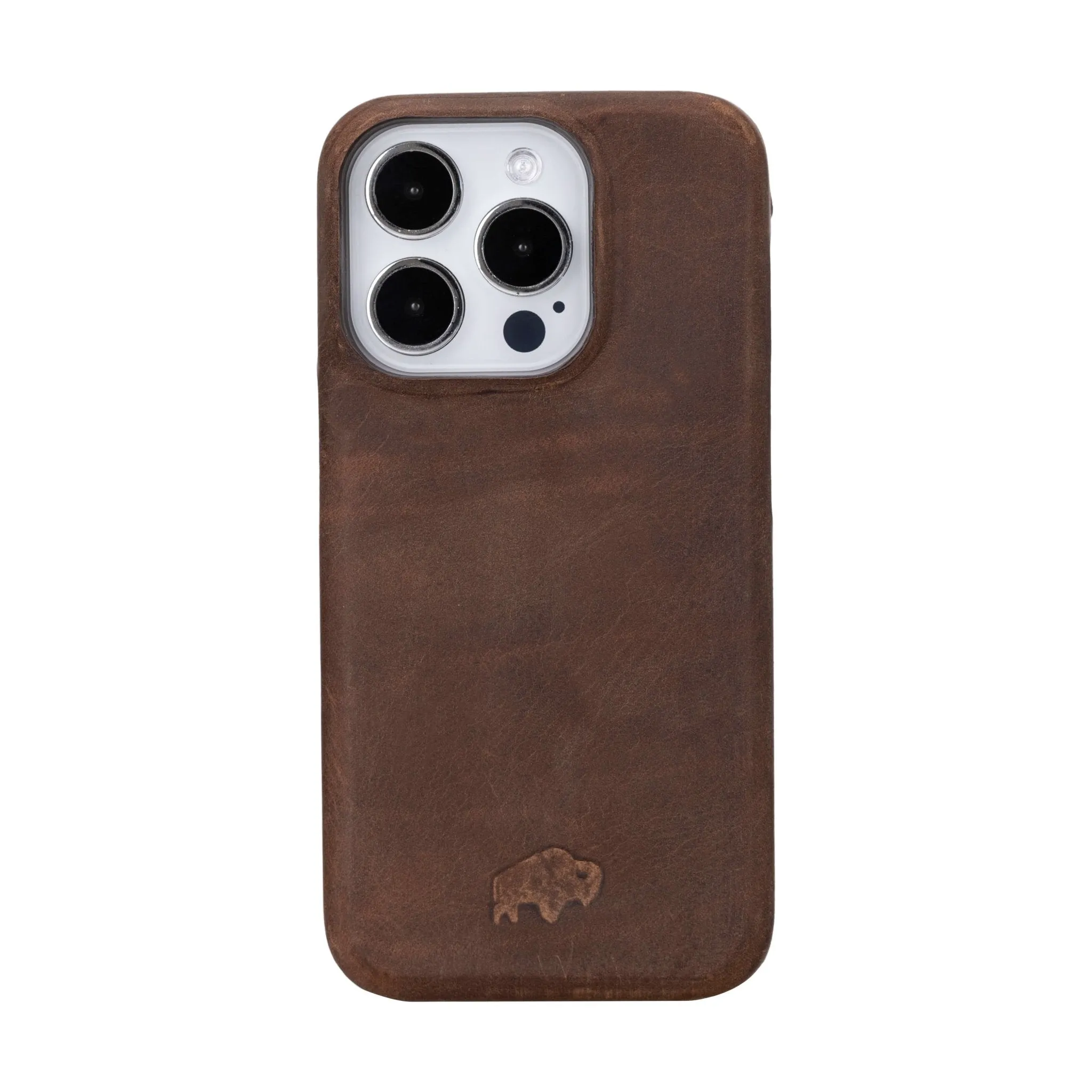 Burkley iPhone 16 Pro Wallet Case, Distressed Coffee