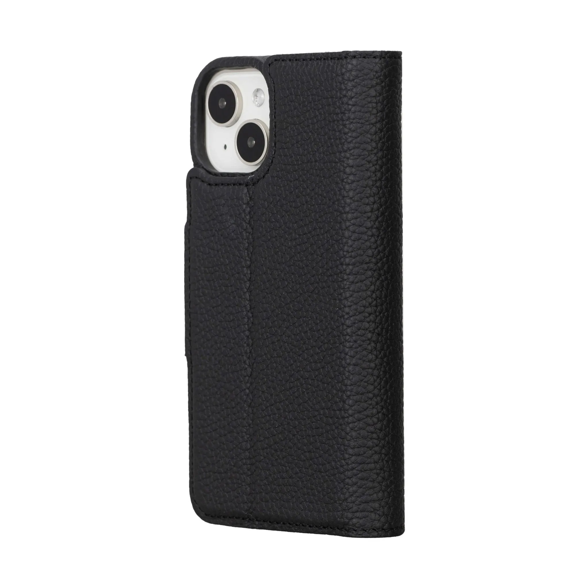 Burkley iPhone 16 Wallet Case, Pebble Black