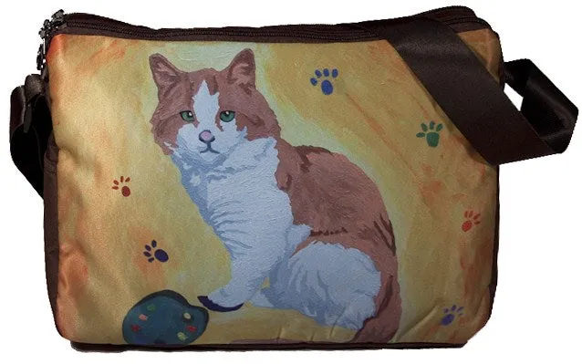 Cat Signature Messenger Bag - Paw in the Paint