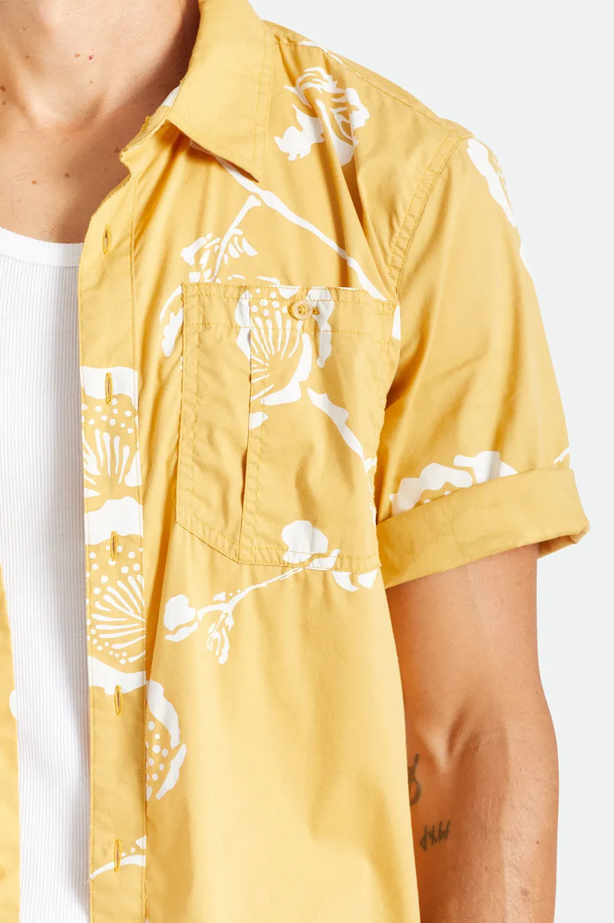 Charter Utility S/S Woven Shirt - Bright Gold/Off White