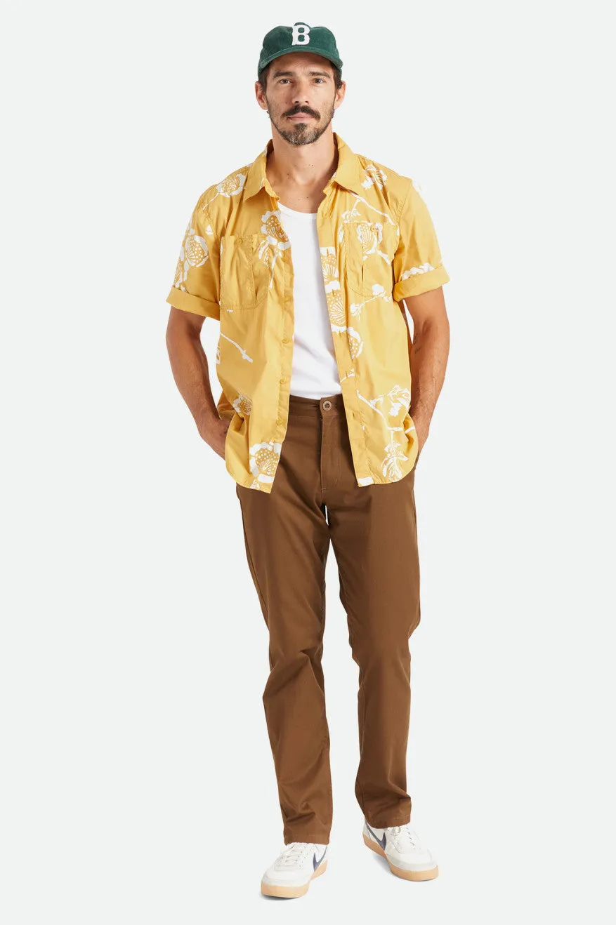 Charter Utility S/S Woven Shirt - Bright Gold/Off White