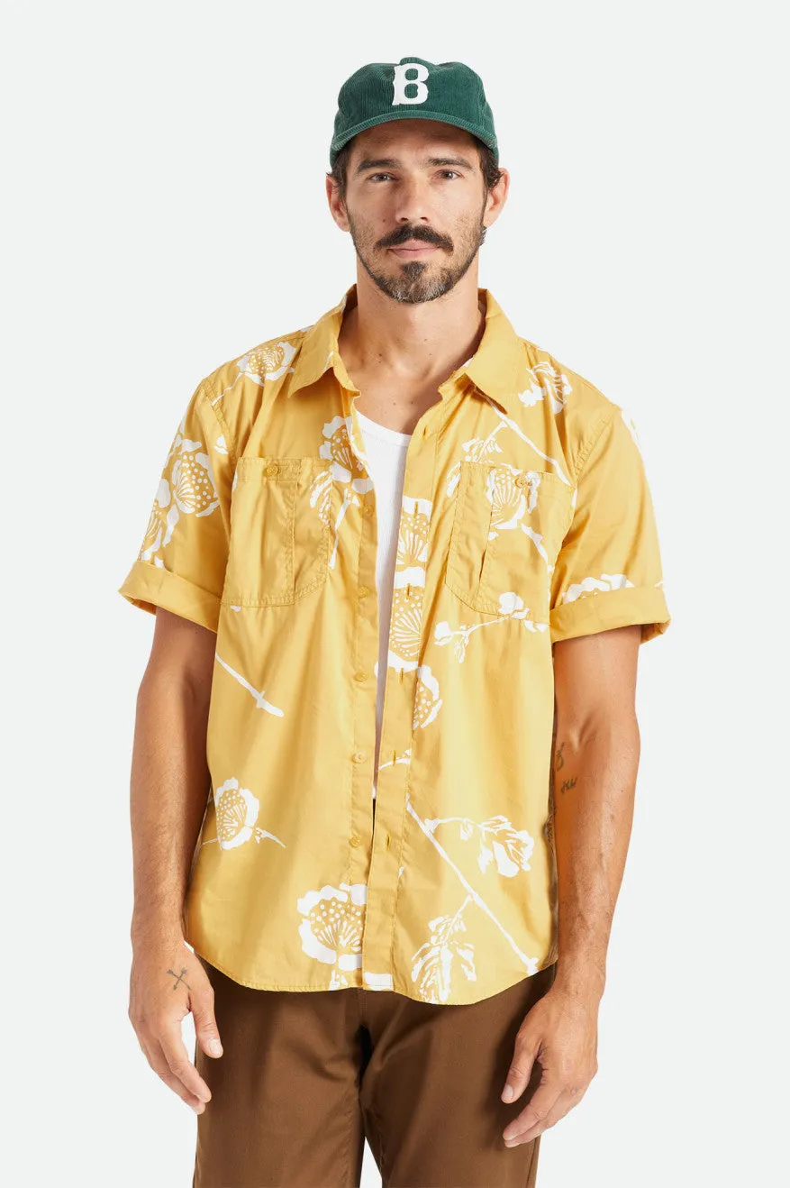 Charter Utility S/S Woven Shirt - Bright Gold/Off White