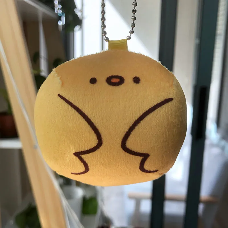 Chibird Round Plush Keychain