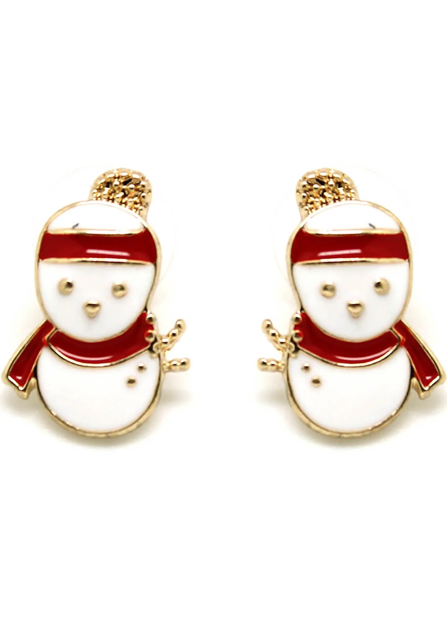 Christmas Snowman Post Stud Earring