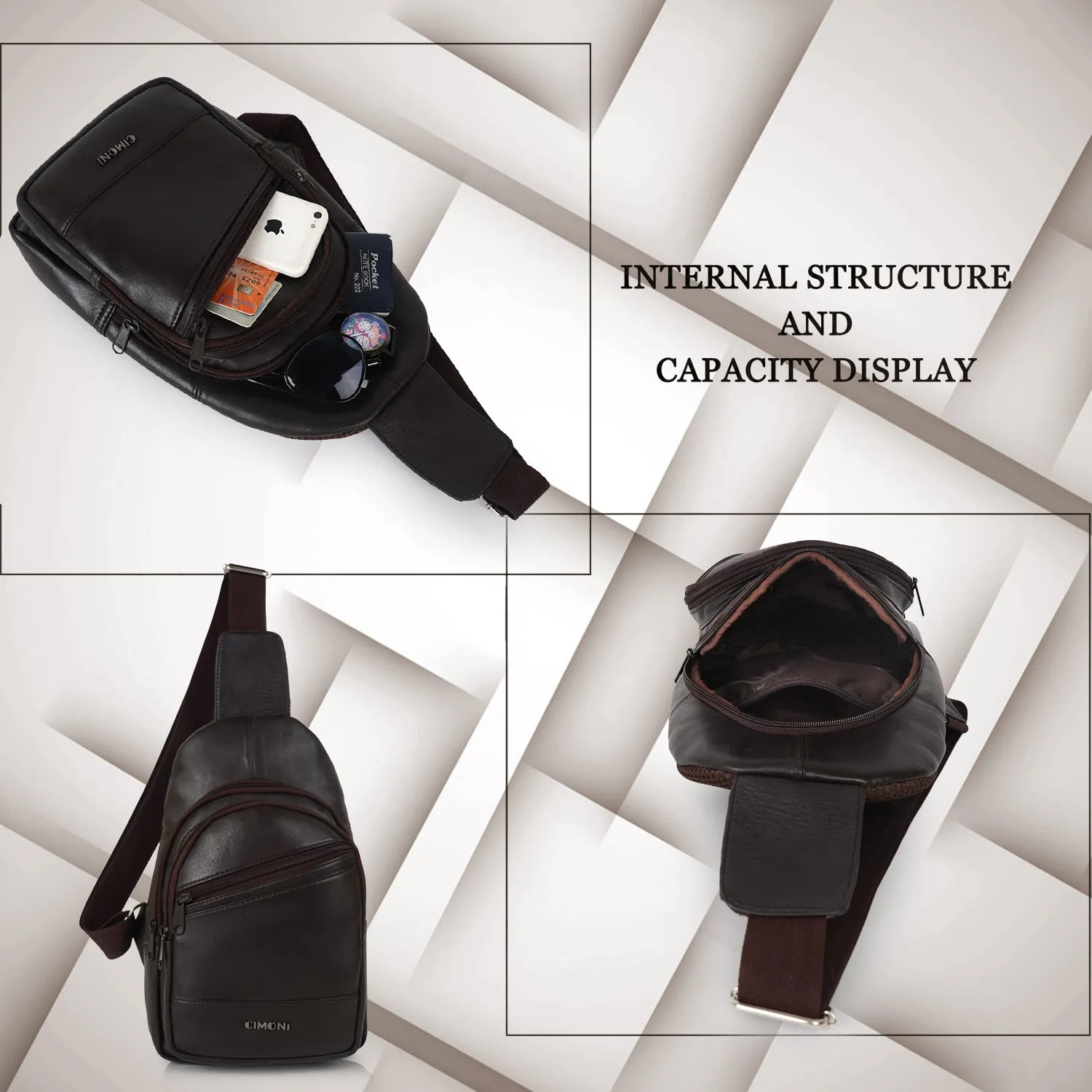 CIMONI Genuine Leather Crossbody Bag on Sale (6 Months warrenty)