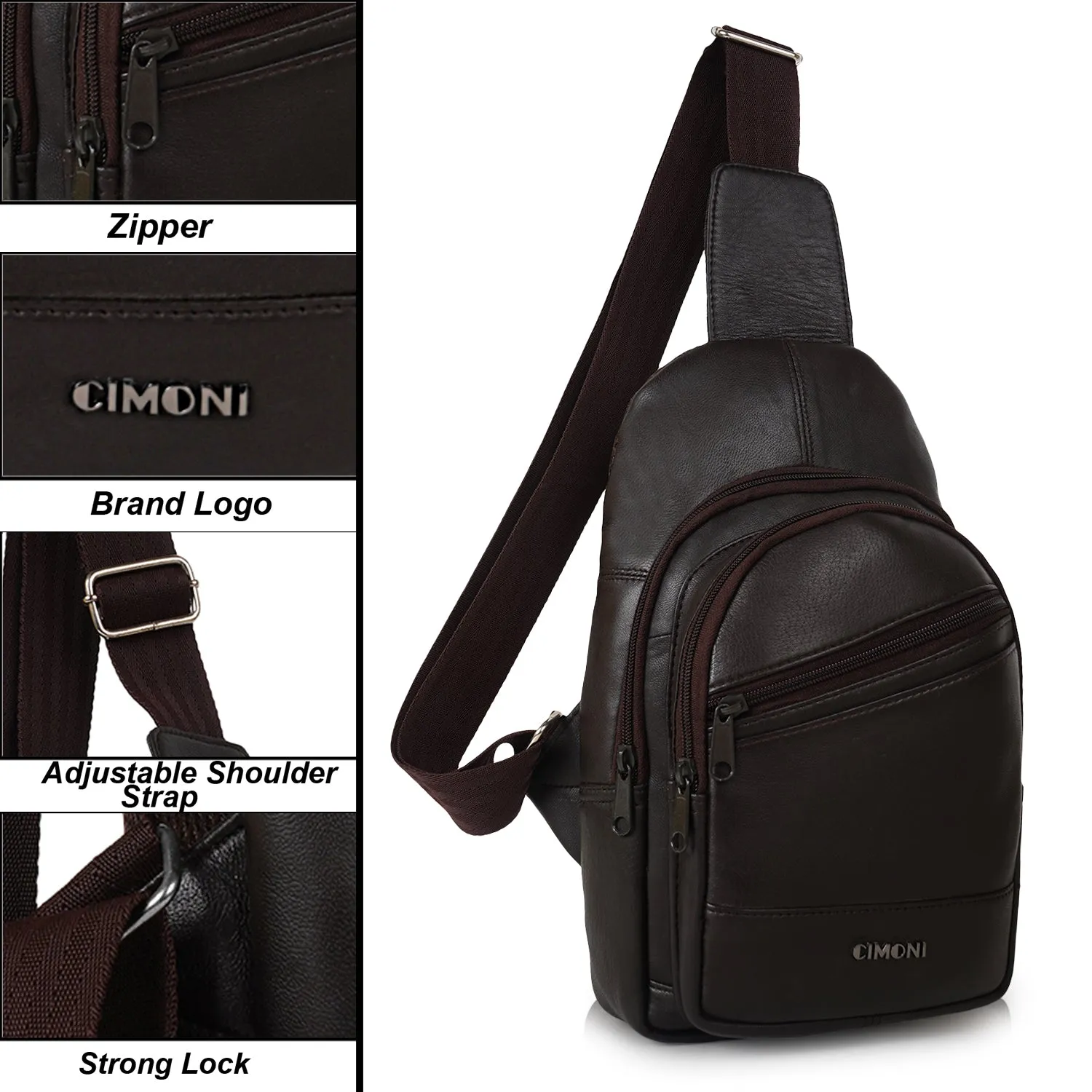 CIMONI Genuine Leather Crossbody Bag on Sale (6 Months warrenty)