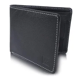 CIMONI® Premium Genuine Leather Wallet for Men Travel Casual Wallet with RFID Blocking 3 Card Sots, 2 Secret Compartments, 1 Coin Window (Color - Black)