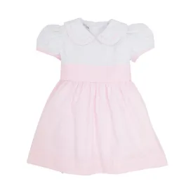 Cindy Lou Sash Dress - Worth Avenue White with Palm Beach Pink