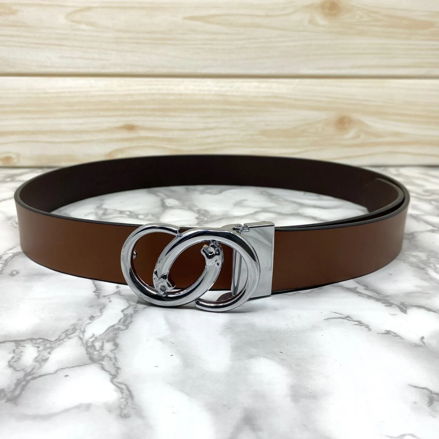 Classic Jaguar Design Leather Strap Belt-JonasParamount