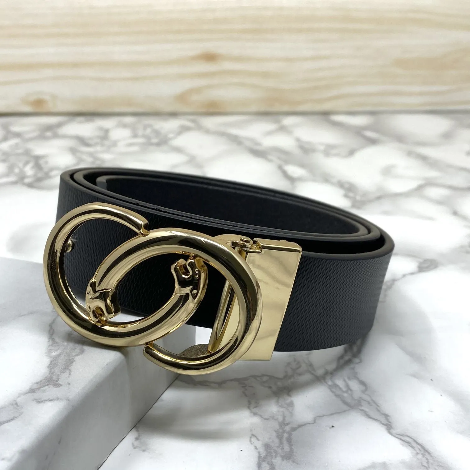 Classic Jaguar Design Leather Strap Belt-JonasParamount