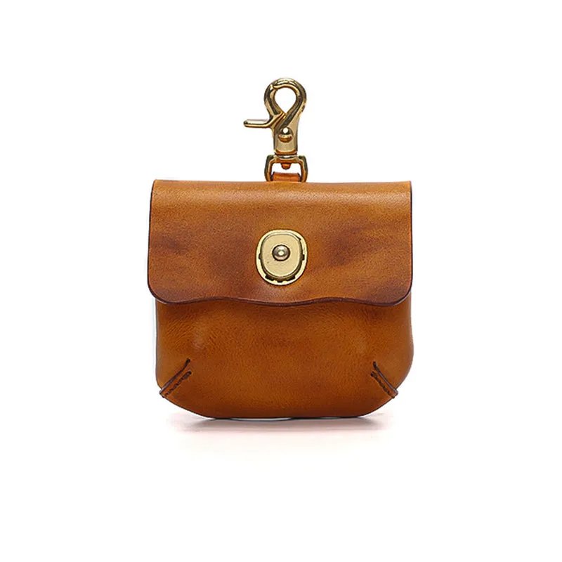 Cowboy Style Tanned Cow Leather Mini Pouch