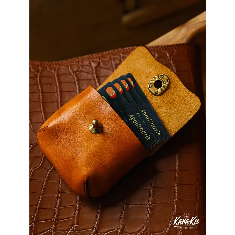 Cowboy Style Tanned Cow Leather Mini Pouch