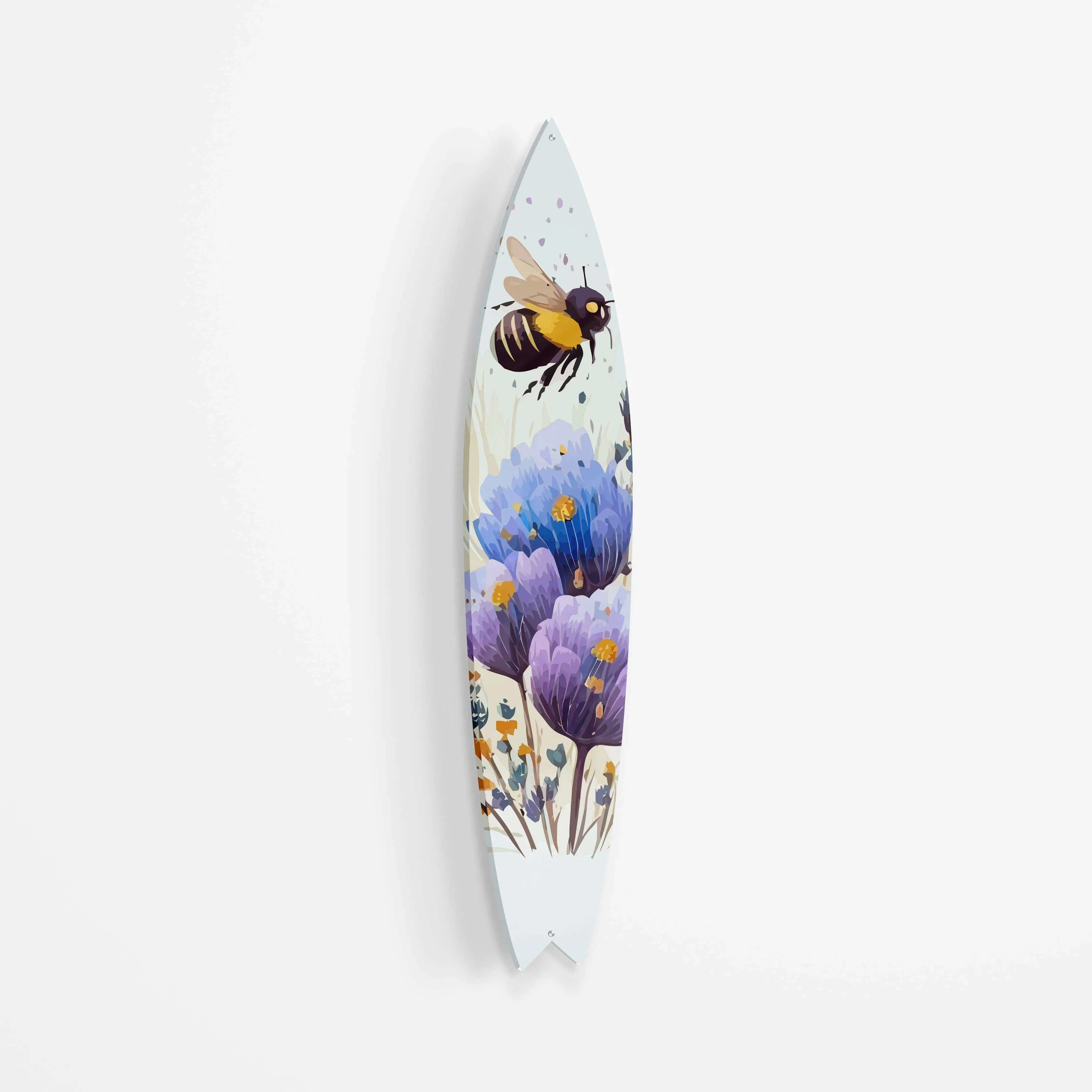 Crazy About Bees Acrylic Surfboard Wall Art