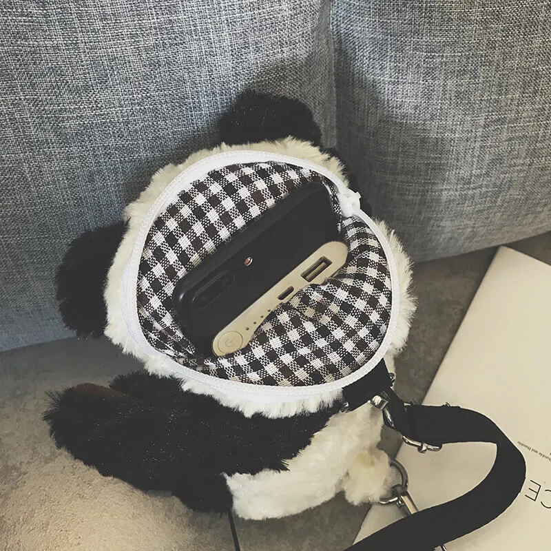 CUTE PANDA VELVET SHOULDER BAG BY00007