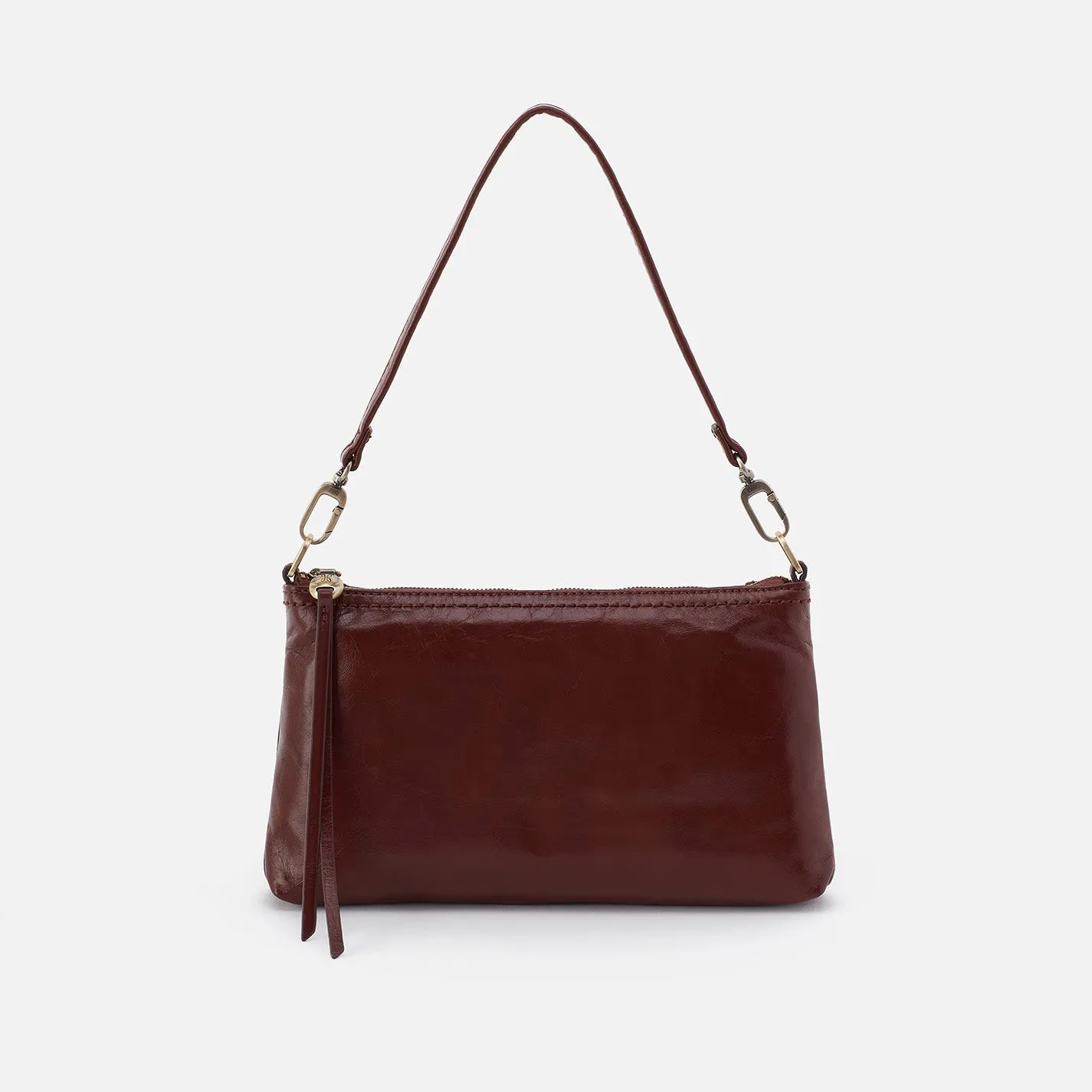 Darcy Crossbody In Polished Leather - Chocolate