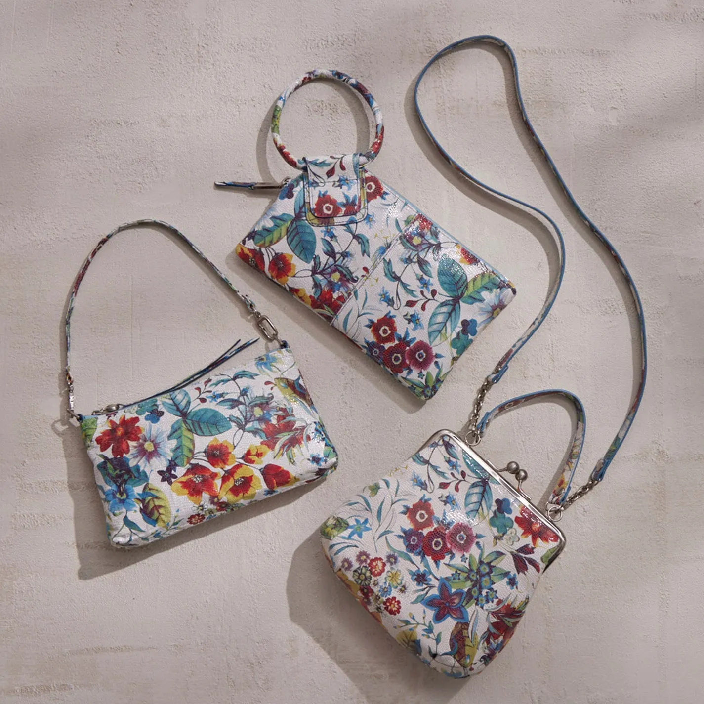 Darcy Crossbody in Printed Leather - Botanic Print