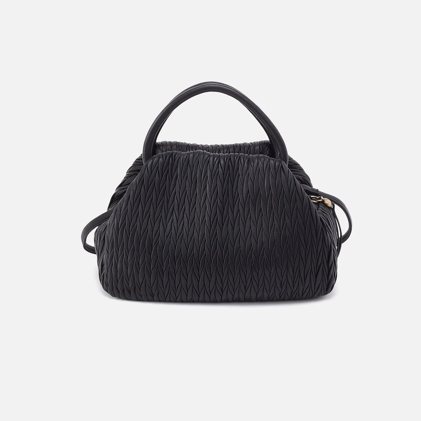 Darling Satchel In Soft Pleated Leather - Black