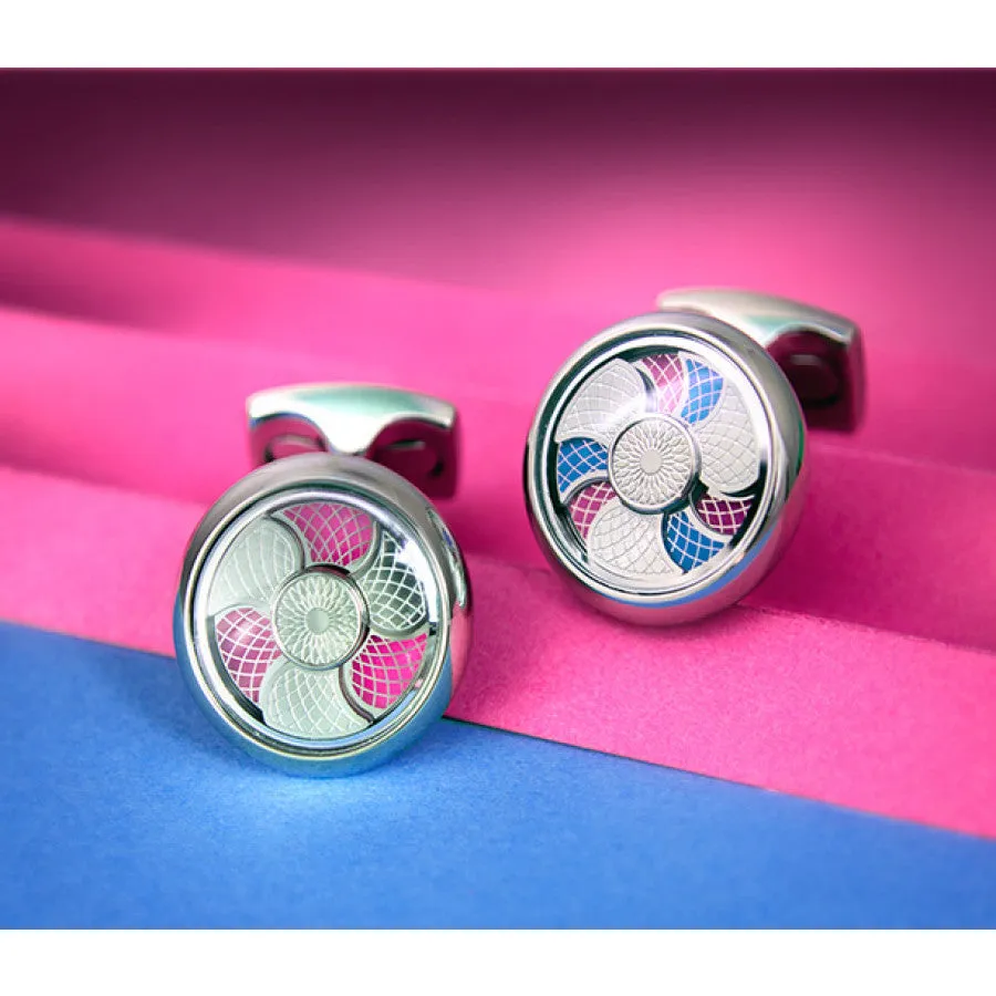 Deakin & Francis Blue And Pink Color Change Cufflinks