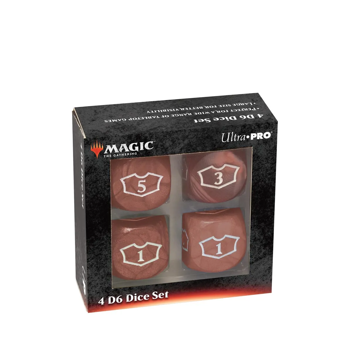 Deluxe Mana D6 Loyalty Dice Set (4ct) for Magic: The Gathering