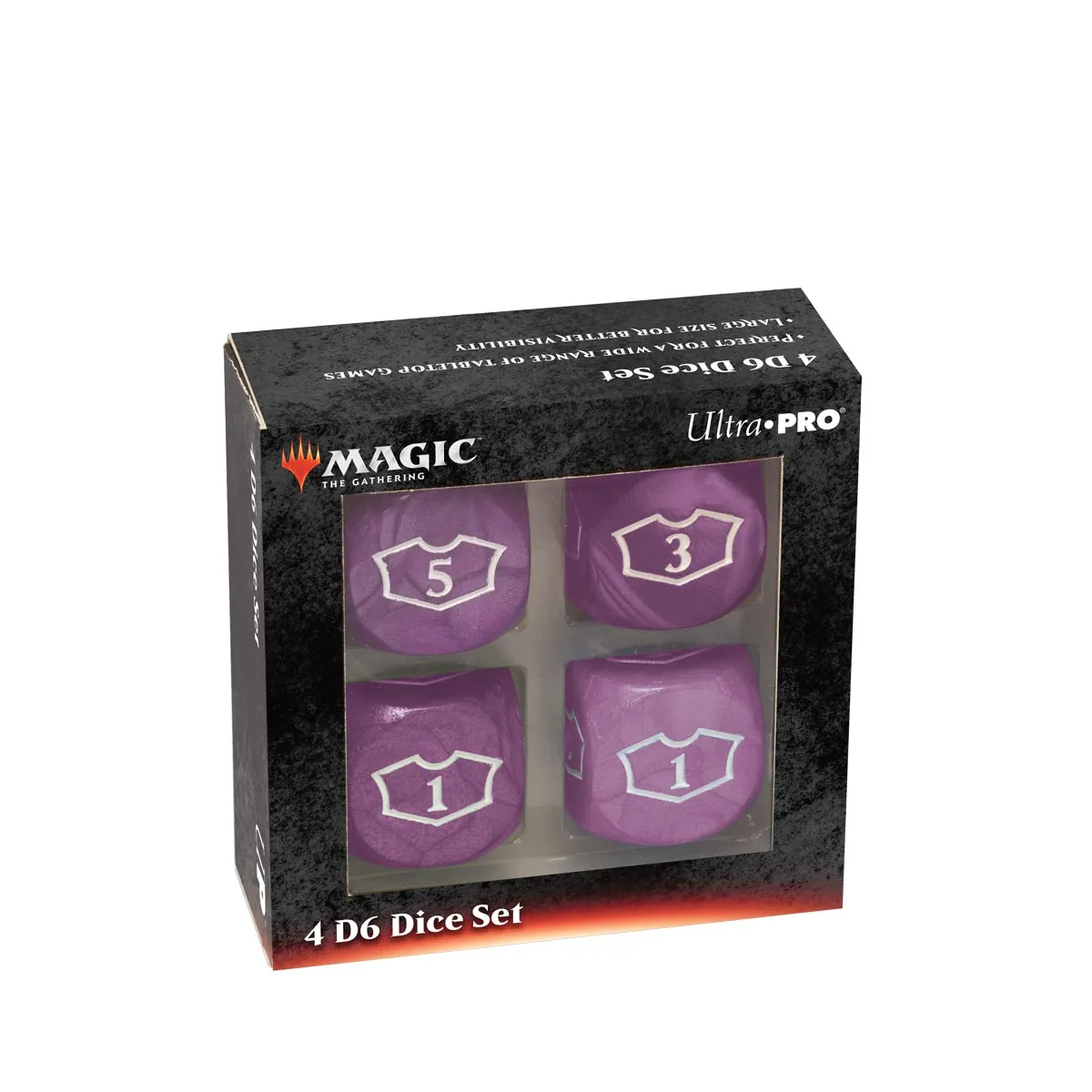 Deluxe Mana D6 Loyalty Dice Set (4ct) for Magic: The Gathering