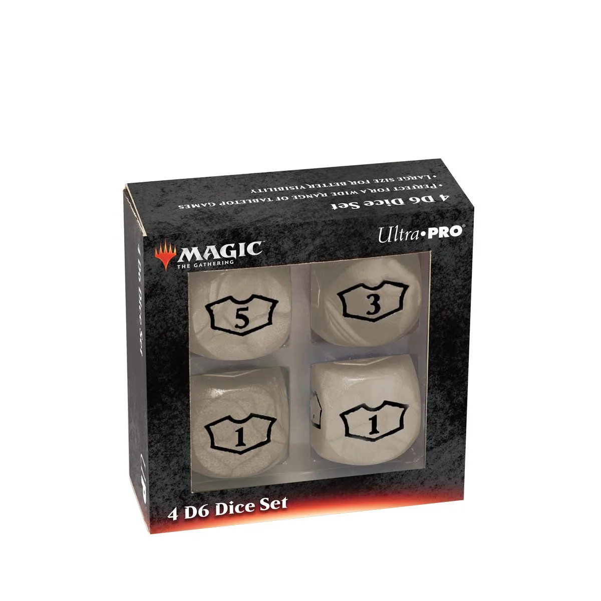 Deluxe Mana D6 Loyalty Dice Set (4ct) for Magic: The Gathering