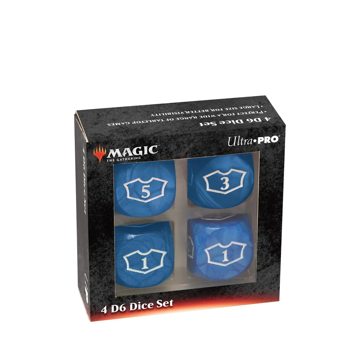 Deluxe Mana D6 Loyalty Dice Set (4ct) for Magic: The Gathering