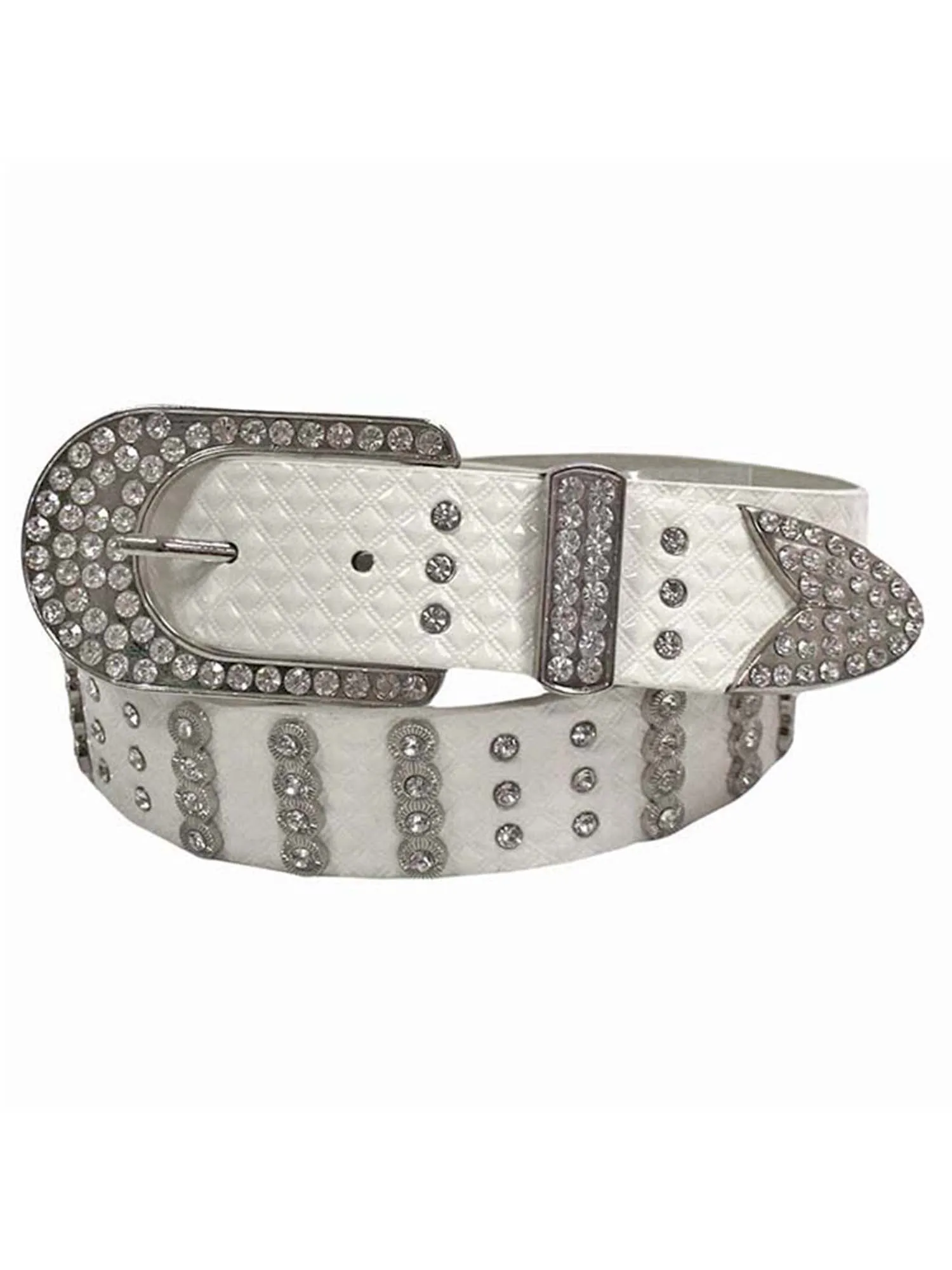 Diamond Patterned Rhinestone Belt