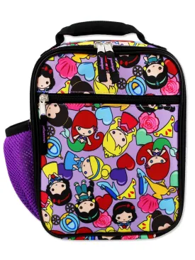 Disney Princess Emoji Girl's Soft Insulated School Lunch Box (Purple   Purple Pink))